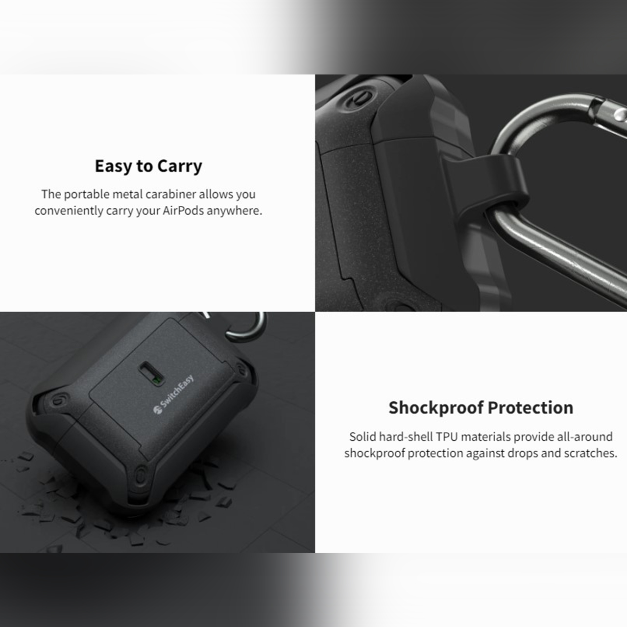 Case Airpods Pro 2 SwitchEasy Guardian Rugged Shockproof Cover Casing