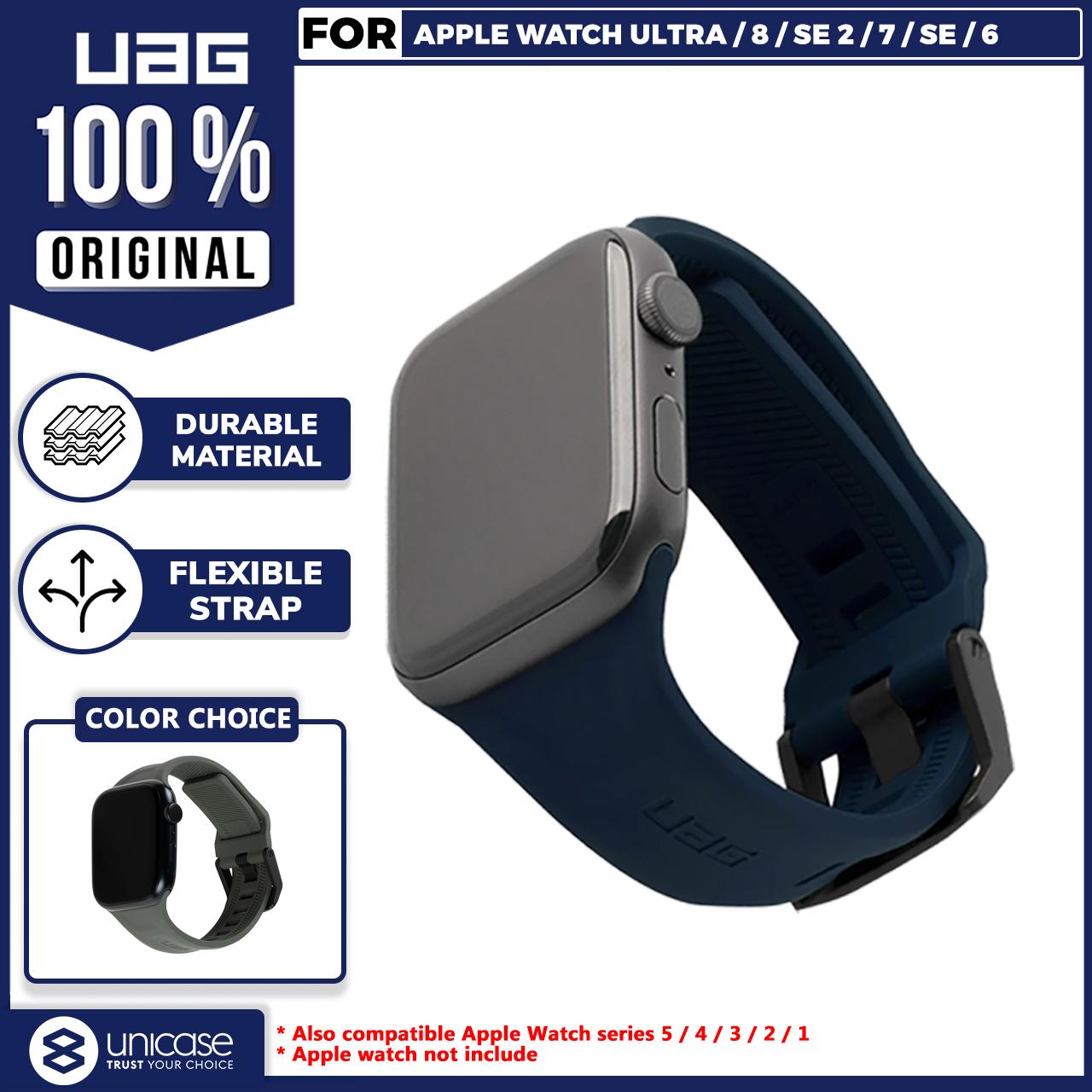 Strap Apple Watch Ultra 8/7/6/SE 2 49/45/44/41/40mm UAG Scout Silicone