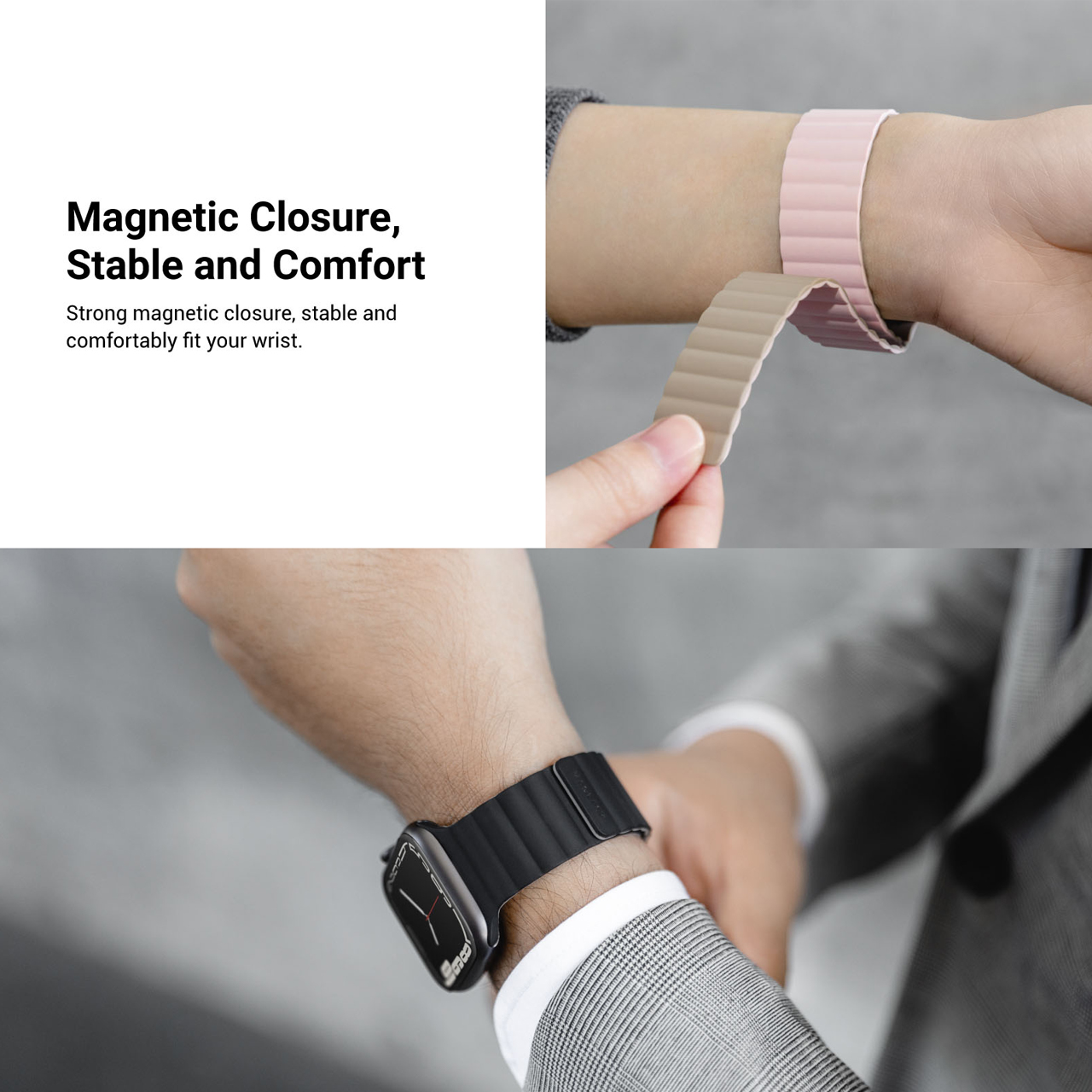 Strap Apple Watch Ultra 2 9/8/7/SE 49/45/44/41mm MagEasy Silicone Fit