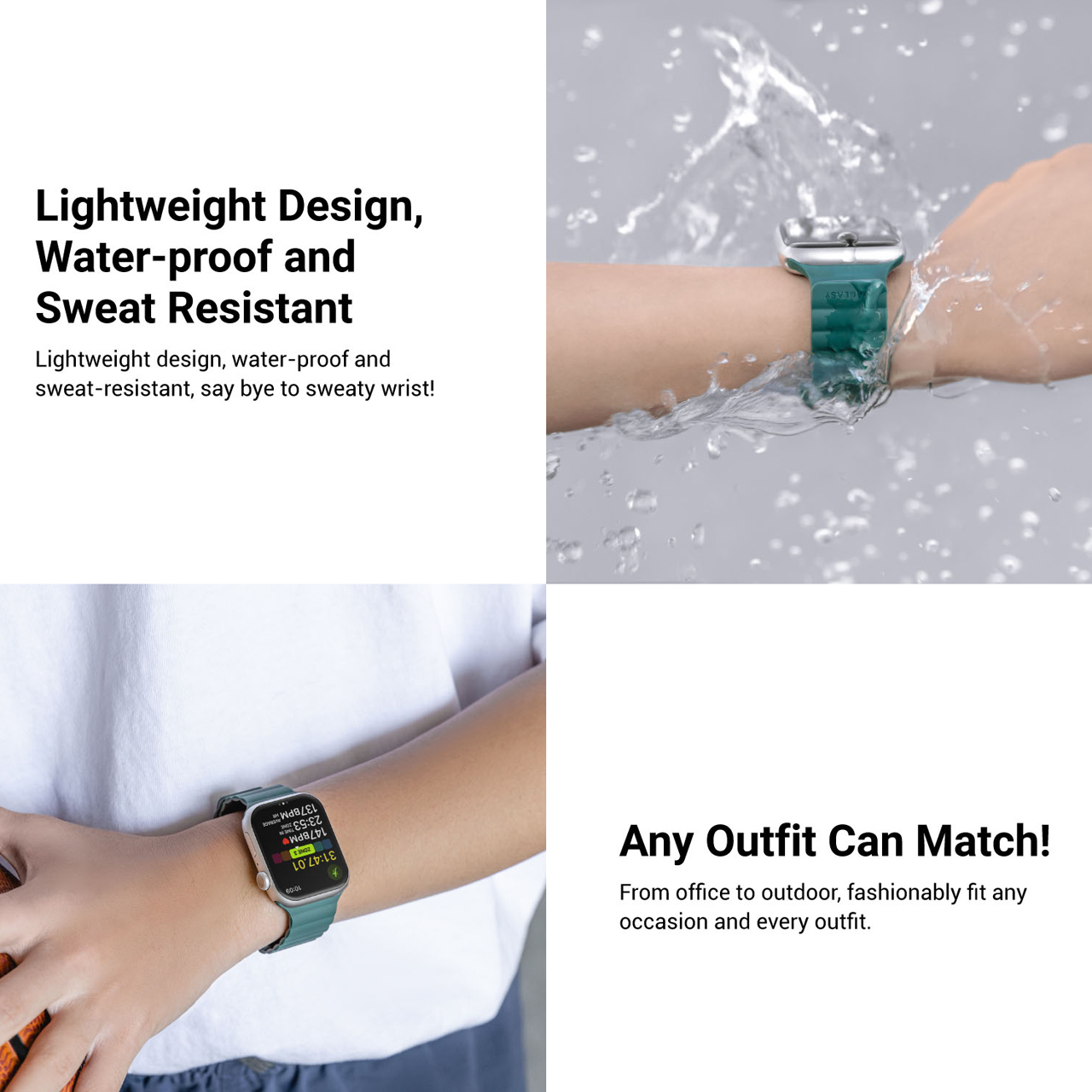 Strap Apple Watch Ultra 2 9/8/7/SE 49/45/44/41mm MagEasy Silicone Fit