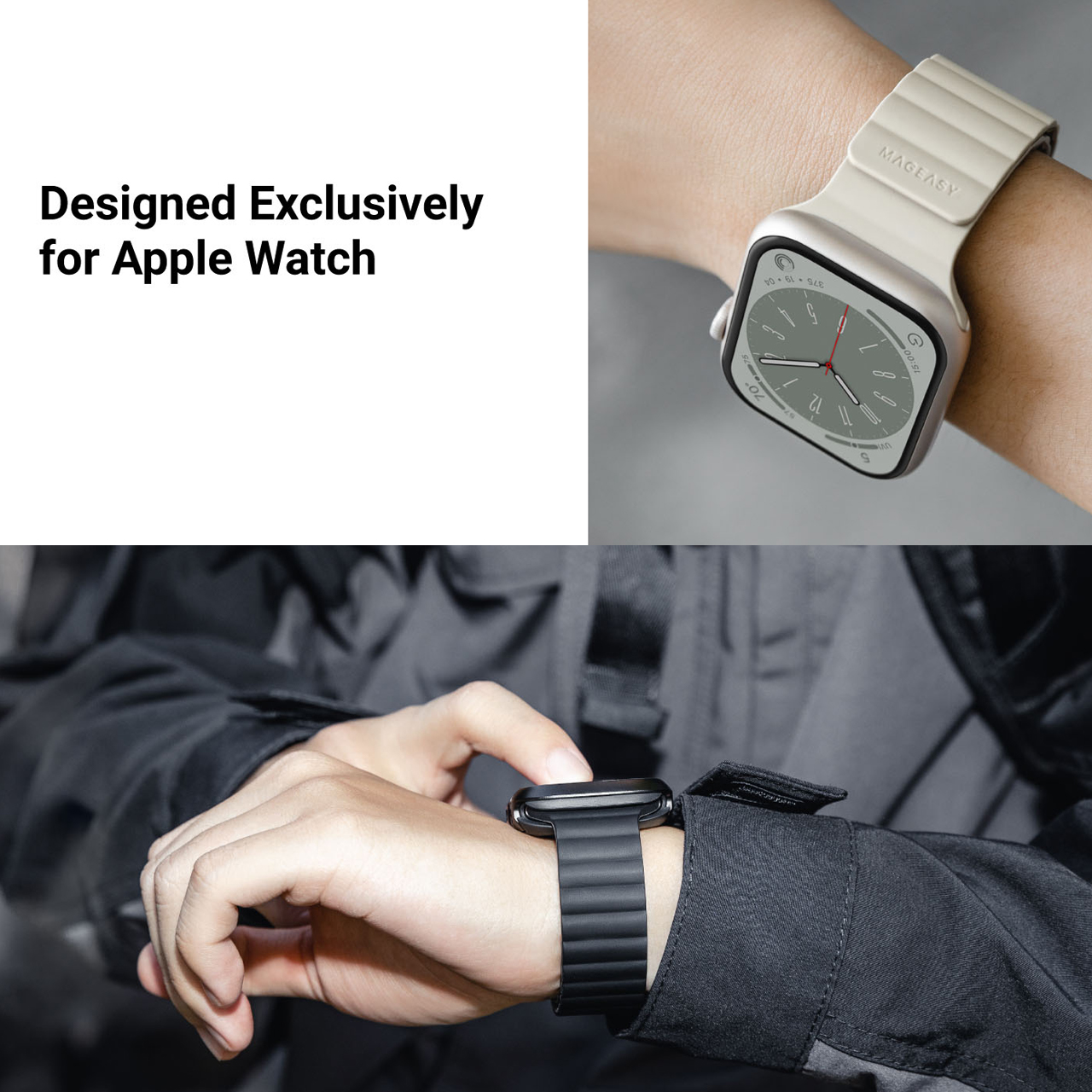 Strap Apple Watch Ultra 2 9/8/7/SE 49/45/44/41mm MagEasy Silicone Fit
