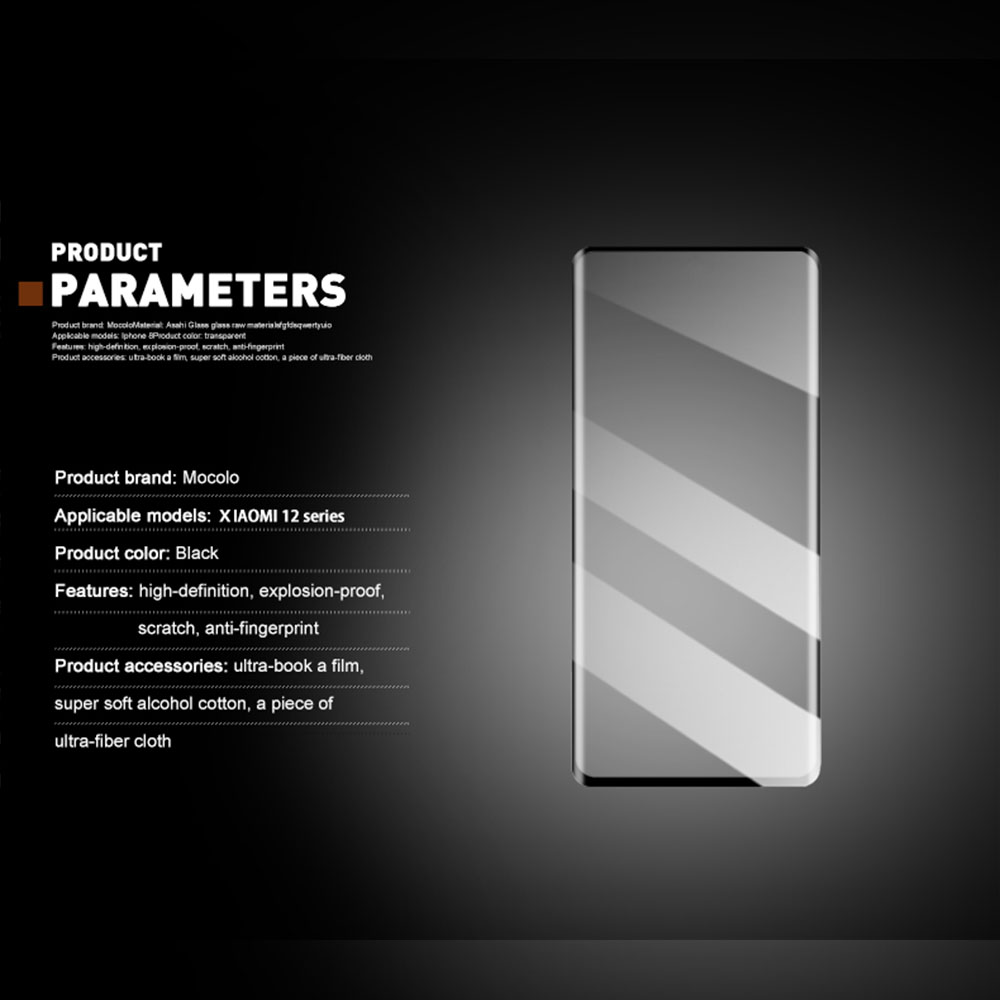 Tempered Glass Xiaomi 12/12X / 12 Pro Mocolo 3D Glass 9H Full Cover
