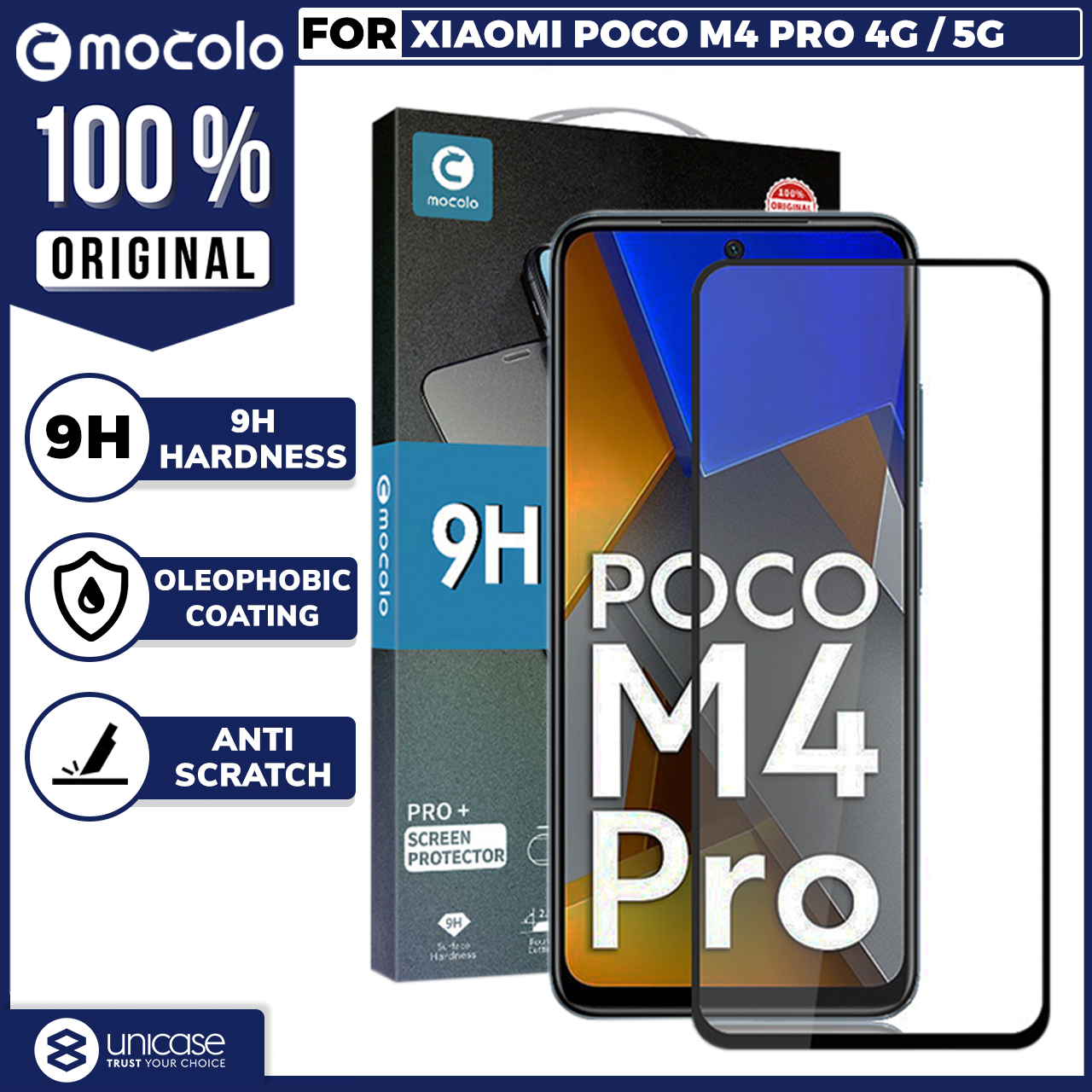 Tempered Glass Xiaomi Poco M4 Pro 4G / 5G  Mocolo Full Cover Anti Gores