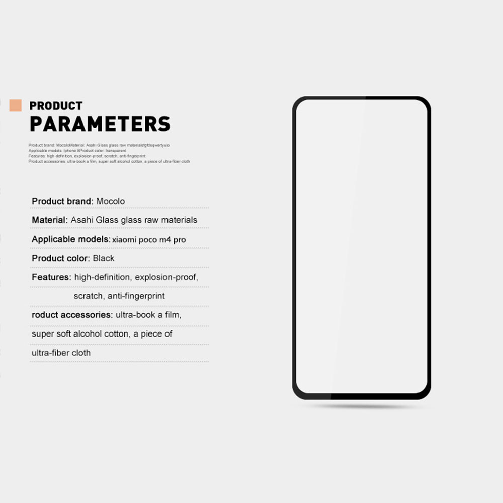 Tempered Glass Xiaomi Poco M4 Pro 4G / 5G  Mocolo Full Cover Anti Gores