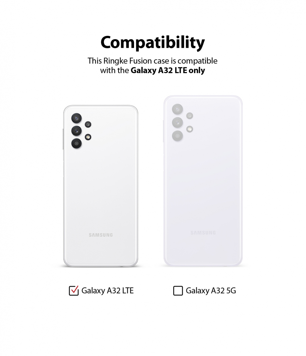 Case Samsung Galaxy A32 4G / 5G Ringke Fusion Clear Anti Crack Casing