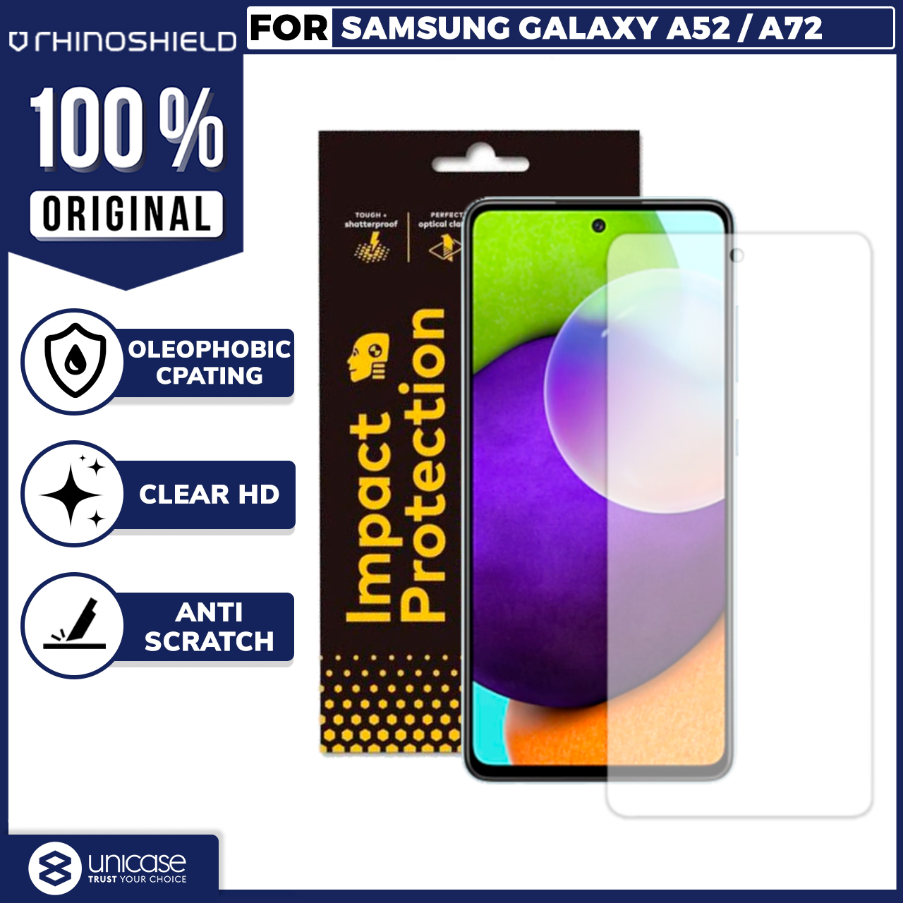 Screen Protector Samsung Galaxy A52/A72 (4G/5G) RhinoShield Anti Gores