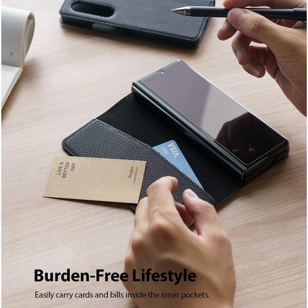 Case Samsung Galaxy Z Fold 3 Ringke Folio Signature Leather Flip Cover
