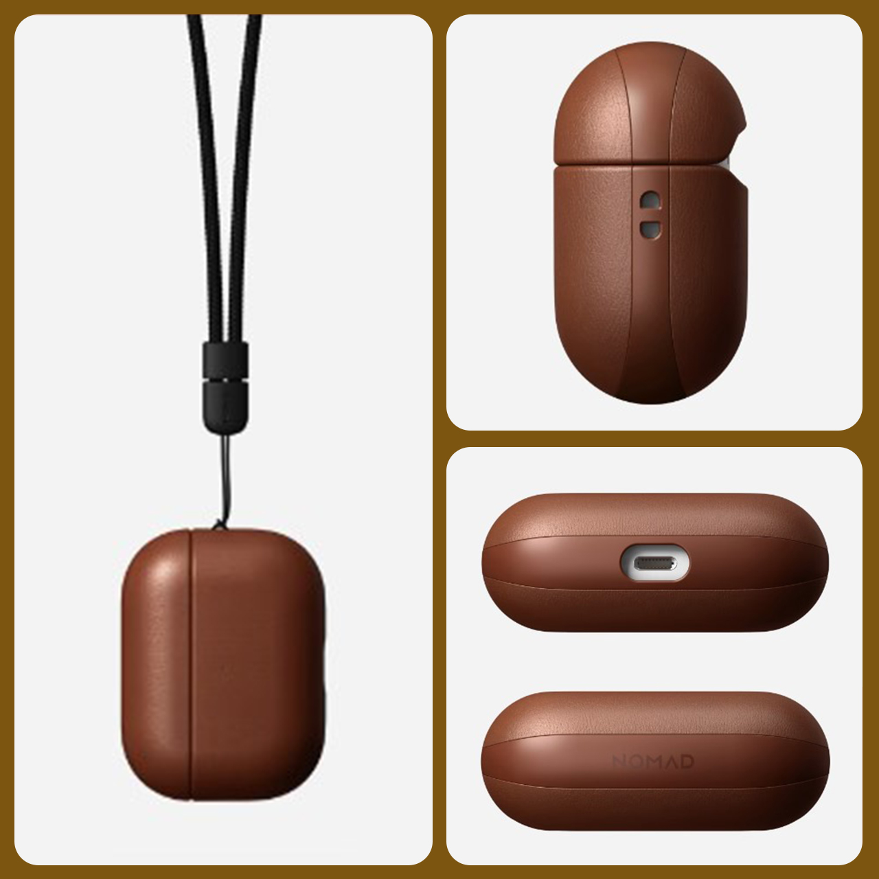 Case Airpods Pro NOMAD Leather Rugged Premium Pouch Casing