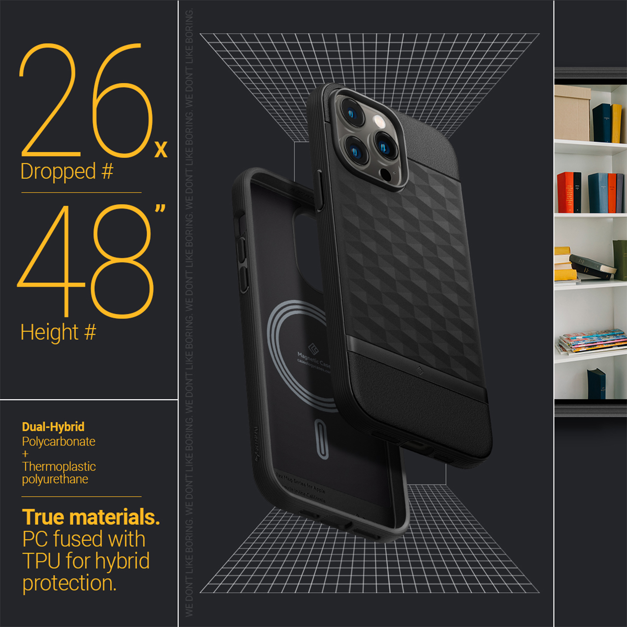 Case iPhone 14 Pro Max Plus Caseology Parallax 3D MagSafe Soft Casing
