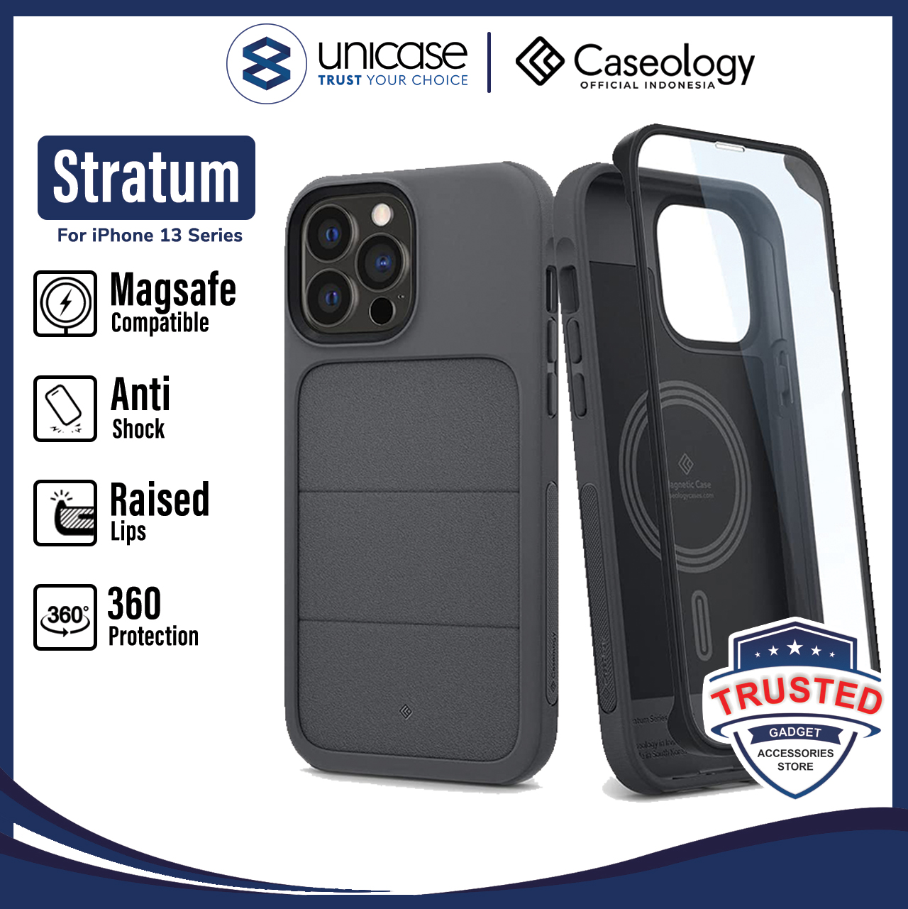 Case iPhone 13 Pro Max Mini Caseology Stratum Full Protection Cover