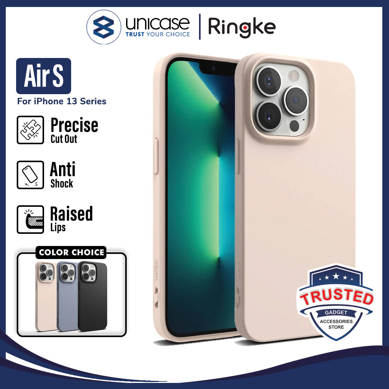 Ringke iPhone 13 Pro AIR S - Pink Sand AS549E67