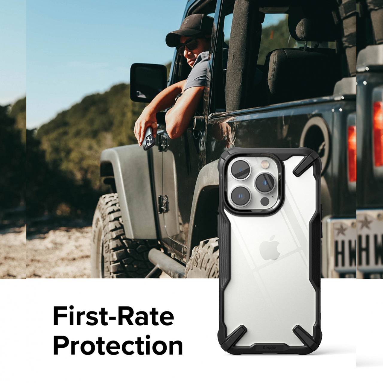Case iPhone 14 Pro Max Plus Ringke Fusion X Hybrid Anti Crack Clear