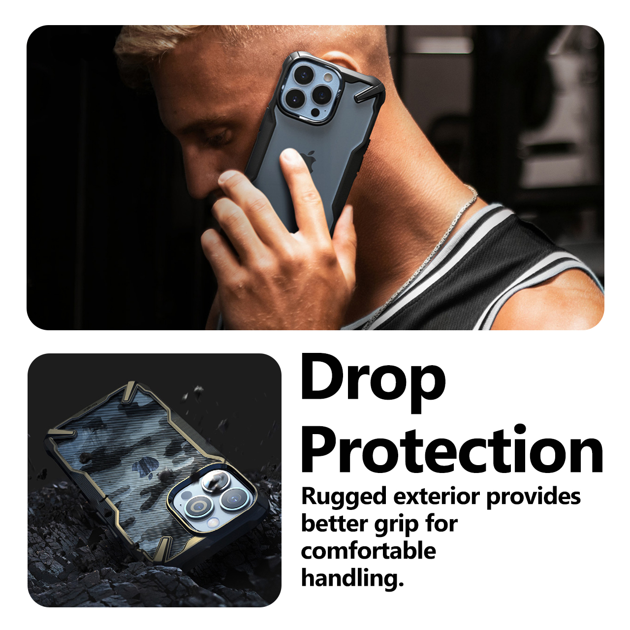 Case iPhone 14 Pro Max Plus Ringke Fusion X Hybrid Anti Crack Clear