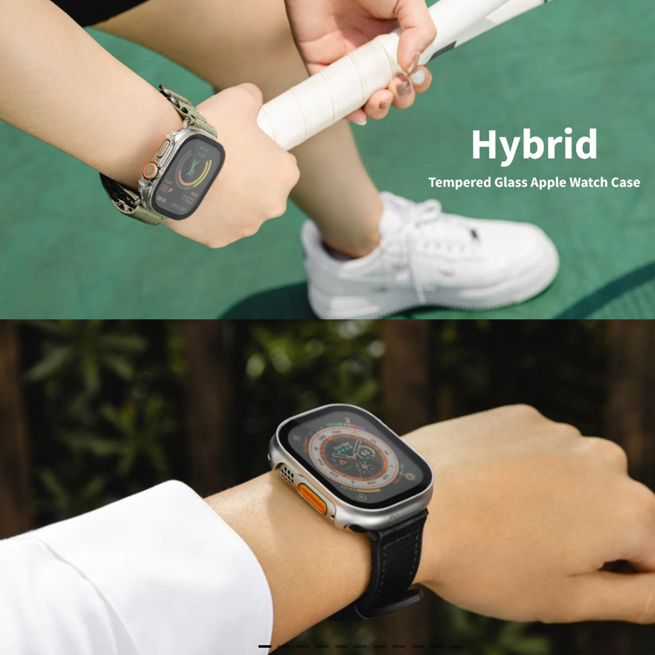 Case Apple Watch Ultra 49mm SwitchEasy Hybrid Tempered Glass 360 Cover