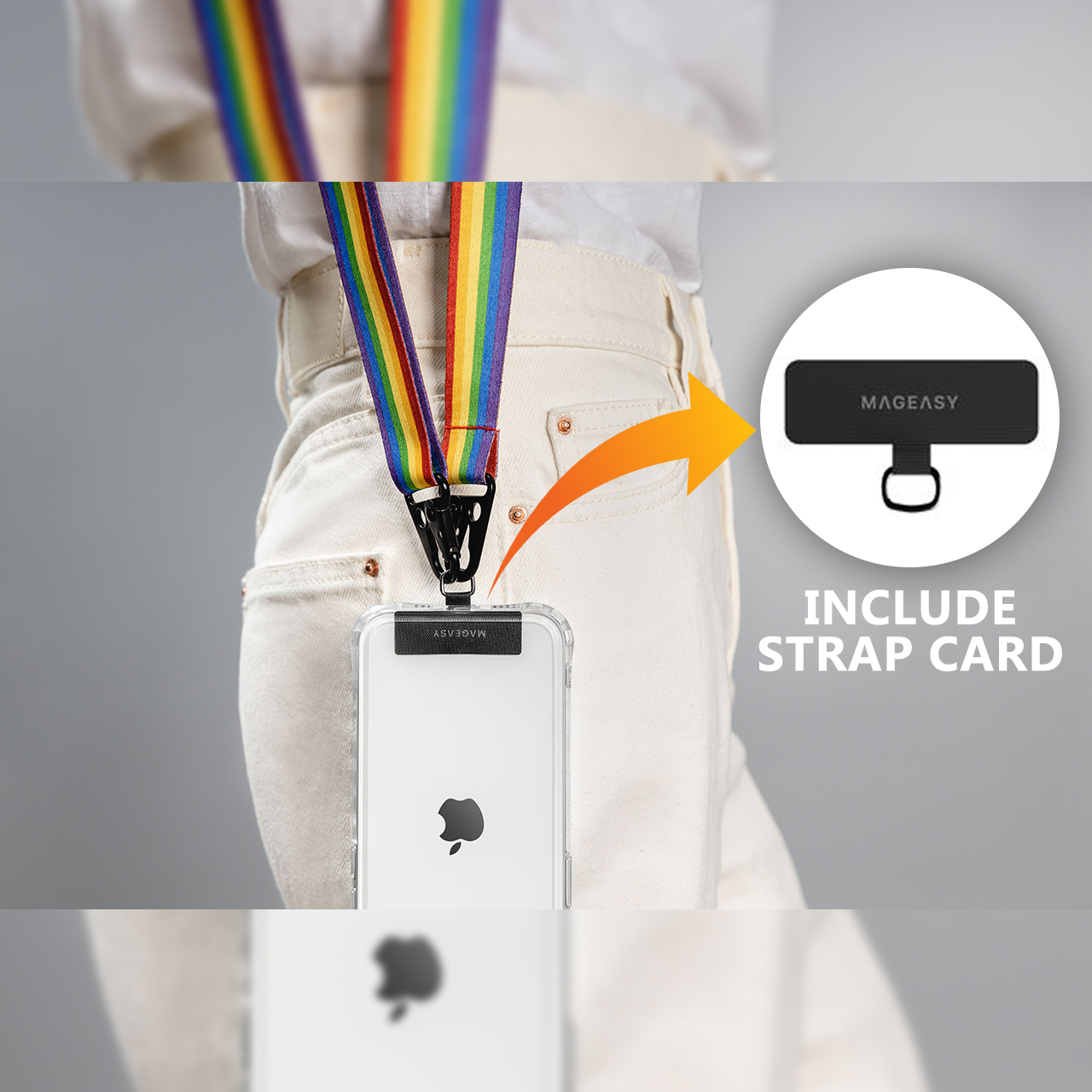 Strap Tali Gantungan HP MagEasy Body Lanyard Handphone ID Card Camera