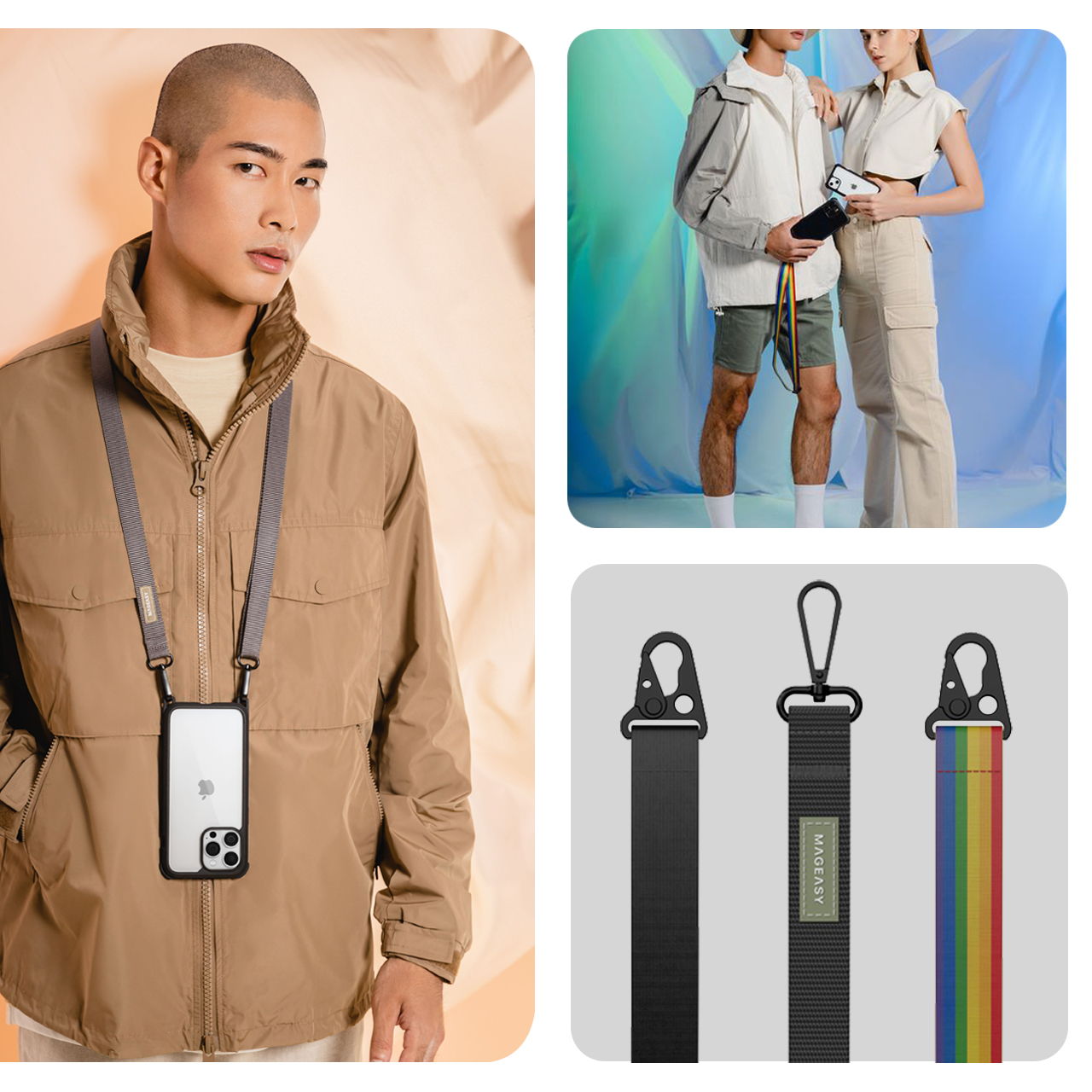 Strap Tali Gantungan HP MagEasy Body Lanyard Handphone ID Card Camera