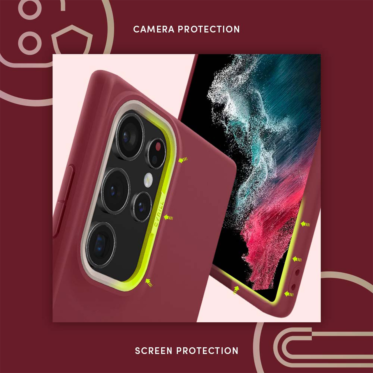 Case Samsung Galaxy S22 Ultra Plus Cyrill Color Brick Slim TPU Casing
