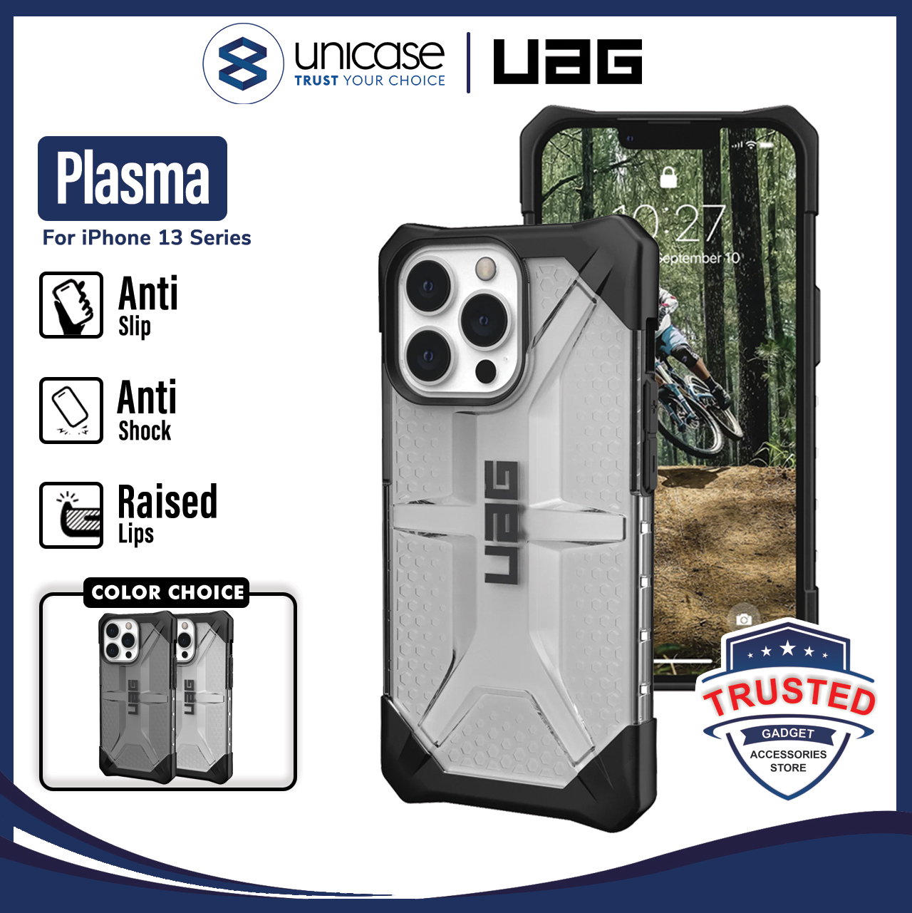 Case iPhone 13 Pro Max Mini UAG Plasma Hybrid Shockproof Clear Casing