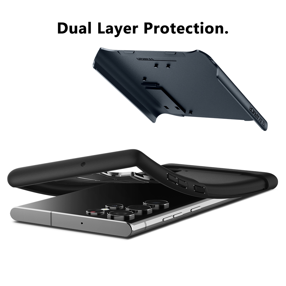 Case Samsung Galaxy S22 Ultra Plus Spigen Slim Armor Stand Casing