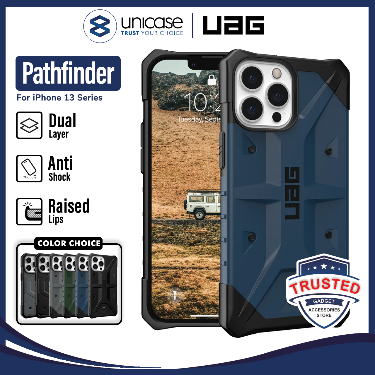 Case iPhone 13 Pro Max Mini UAG Pathfinder Hybrid Shockproof Casing