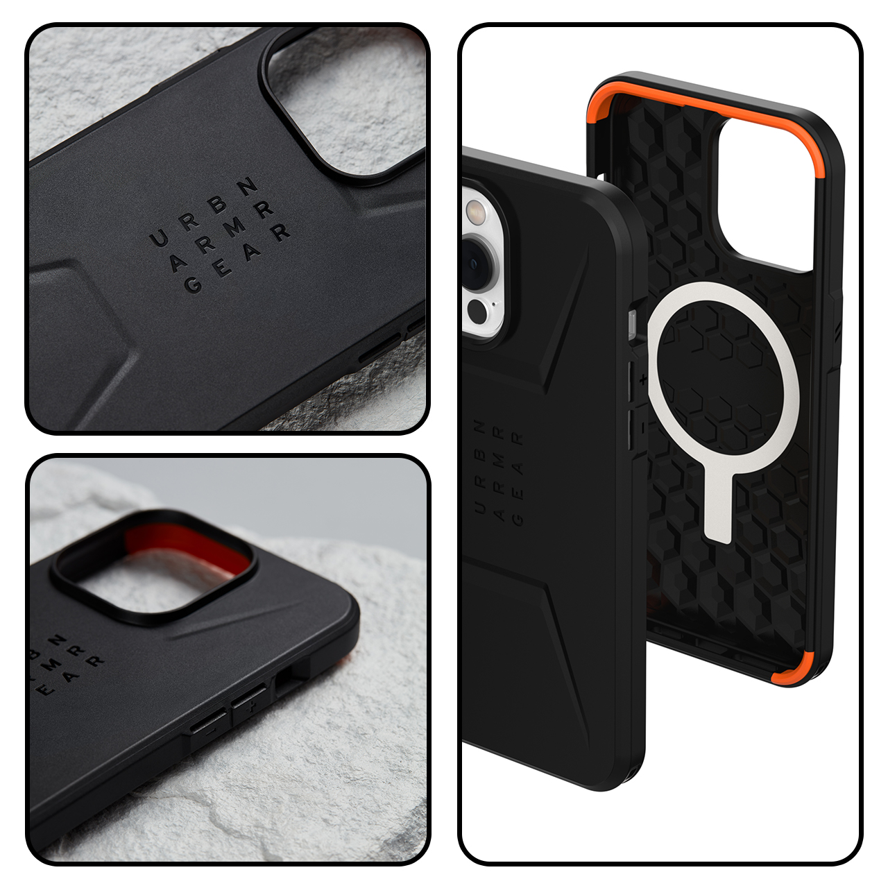 Case iPhone 14 Pro Max Plus UAG Civilian MagSafe Armor Matte Casing