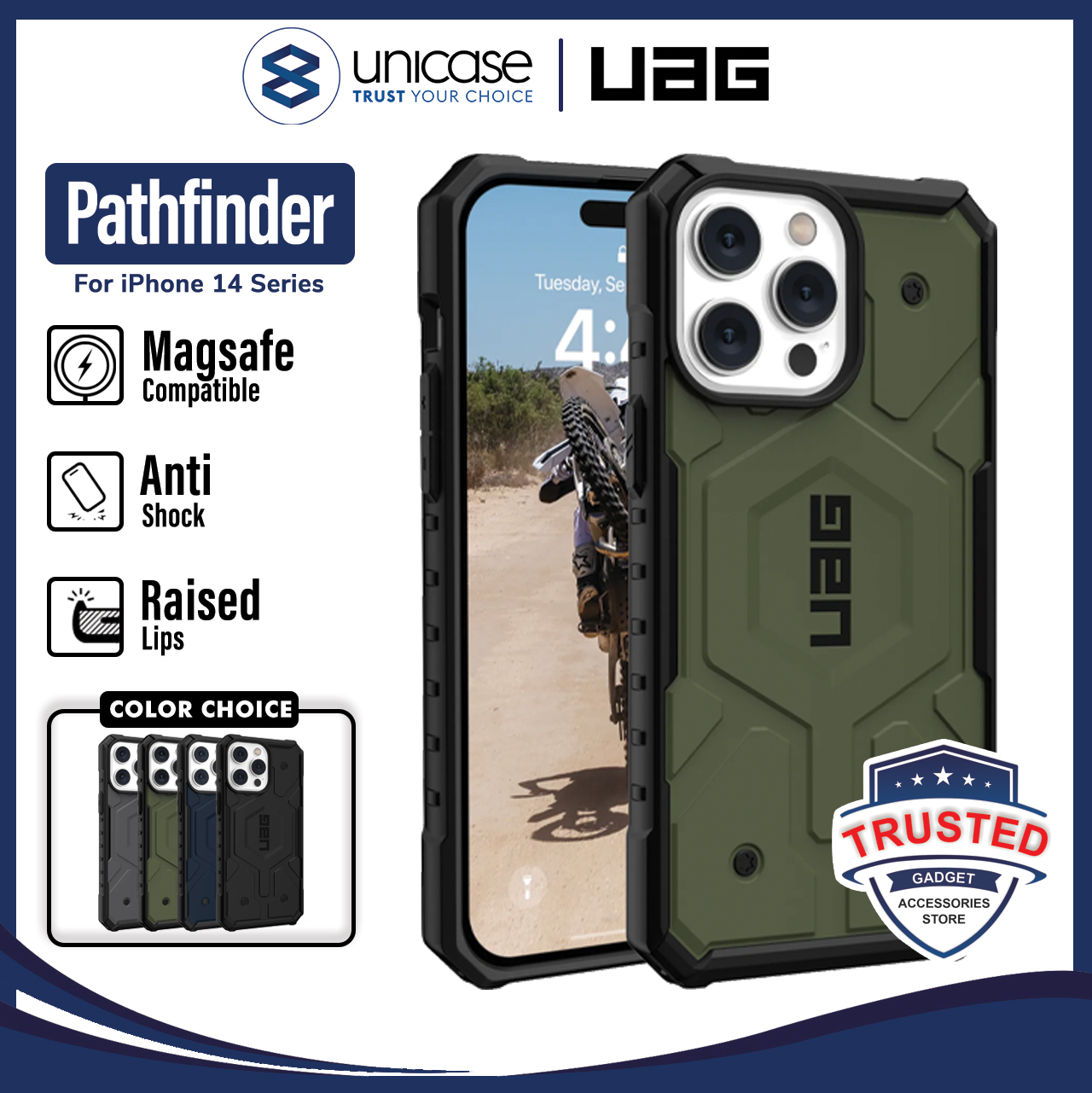 Case iPhone 14 Pro Max Plus UAG Pathfinder MagSafe Matte Armor Casing