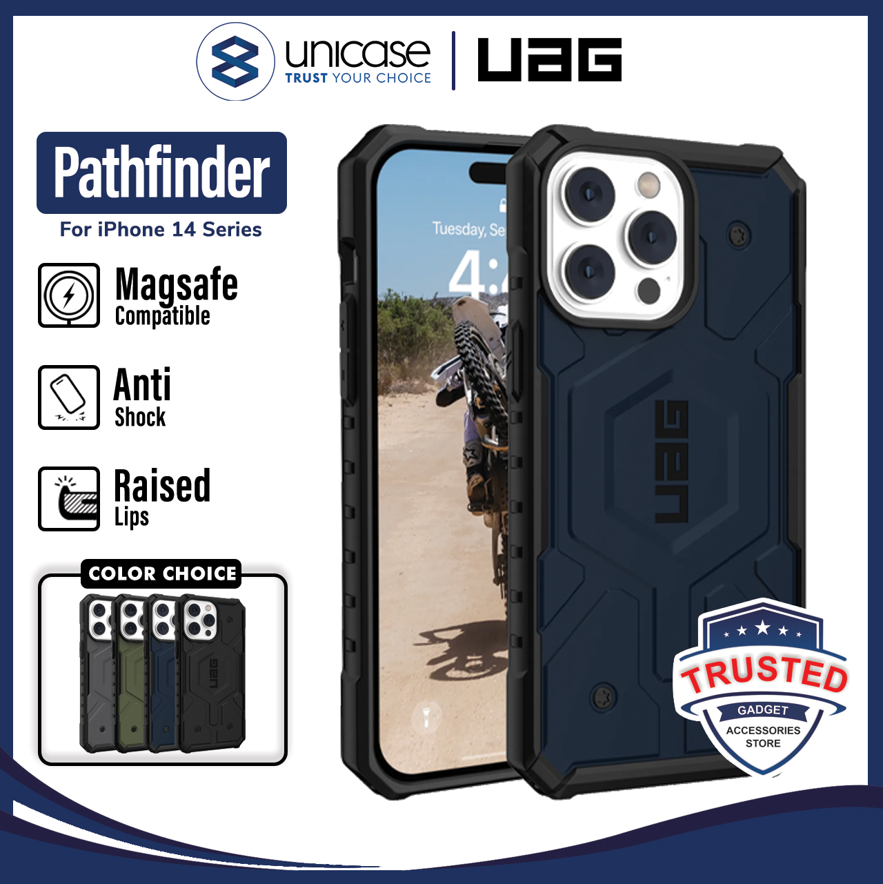 Case iPhone 14 Pro Max Plus UAG Pathfinder MagSafe Matte Armor Casing