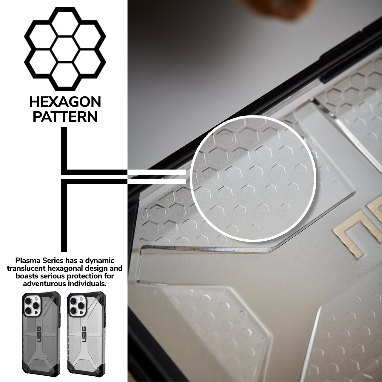 Case iPhone 14 Pro Max Plus UAG Plasma Hybrid Anti Drop Clear Casing