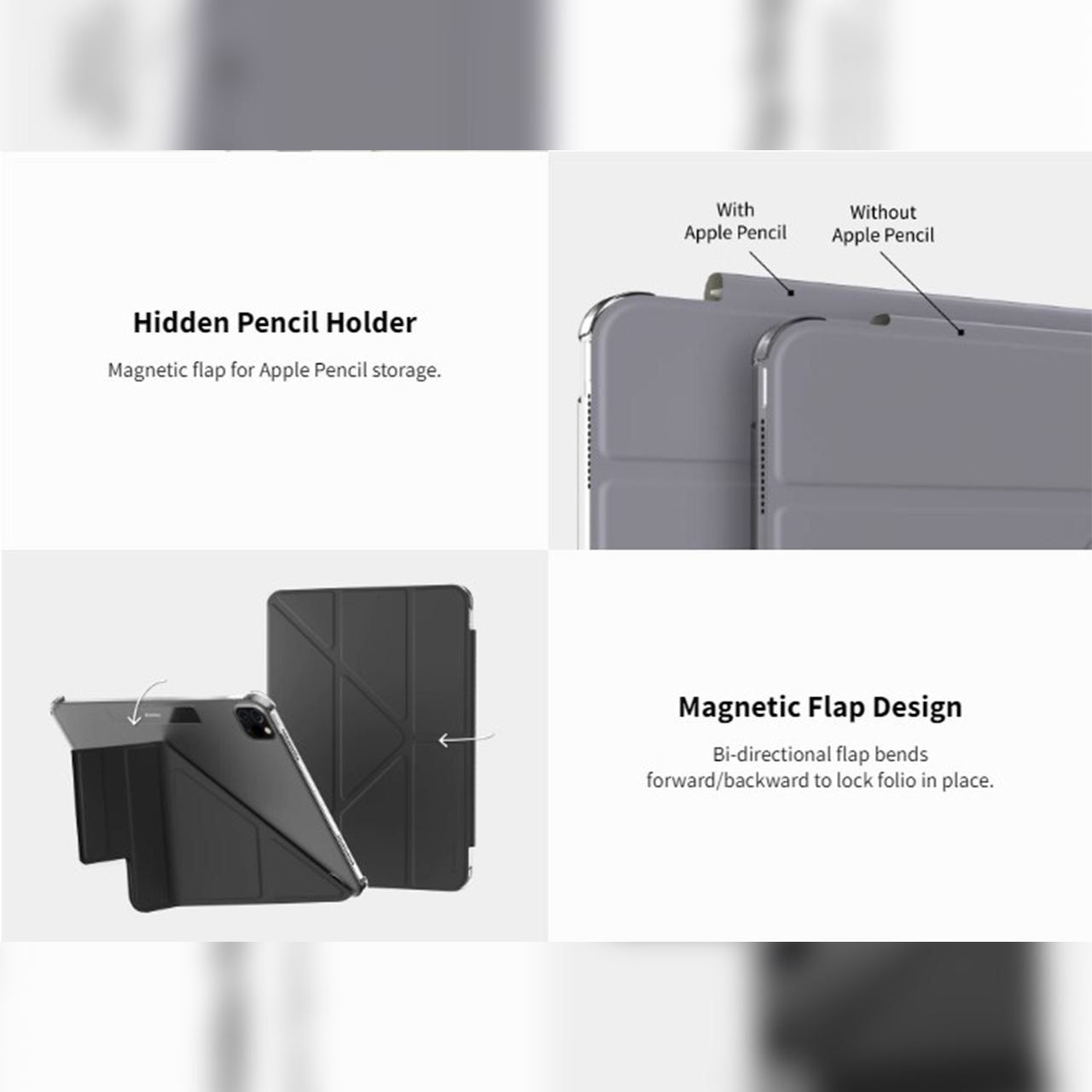 Case iPad Pro 11/Air 5/4 10.9 2022 SwitchEasy Origami Stand Flip Cover
