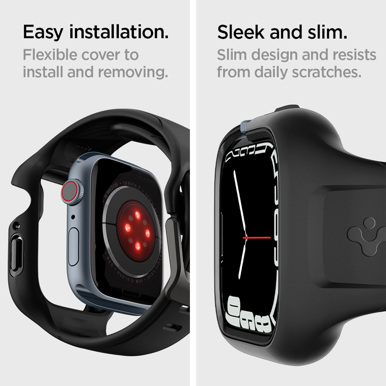 Case Strap Apple Watch 8/7 45mm/41mm Spigen Liquid Air Pro Soft Casing