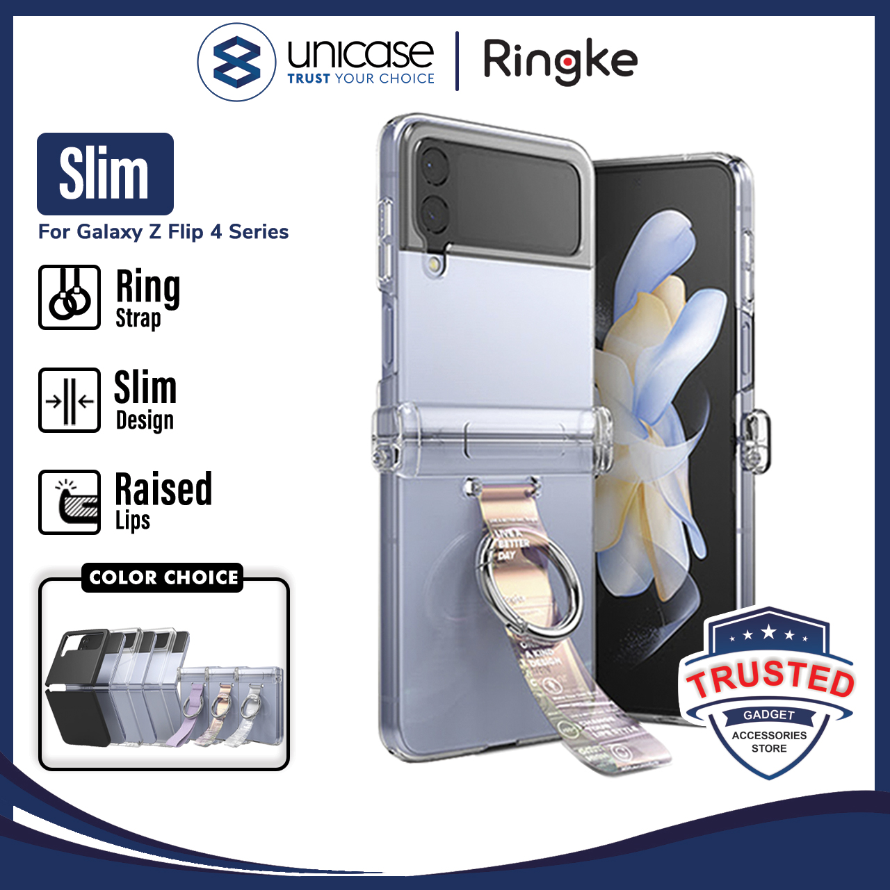 Case Samsung Galaxy Z Flip 4 Ringke Slim Hardcase Thin Clear Casing
