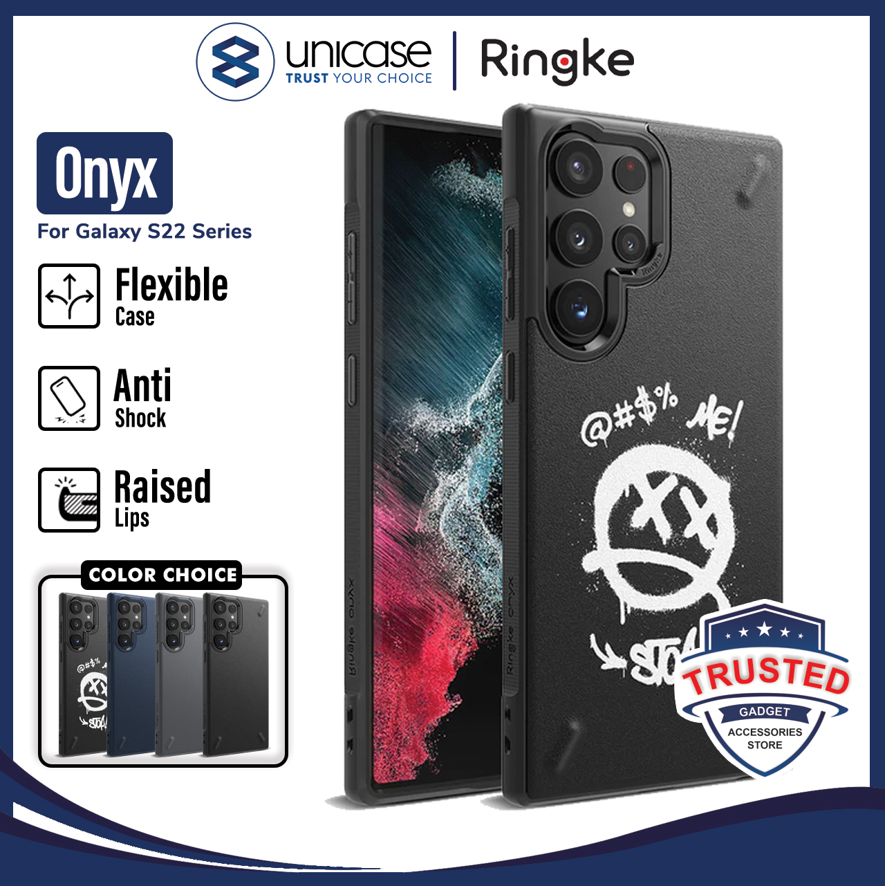 Case Samsung Galaxy S22 Ultra / Plus Ringke Onyx TPU Softcase Casing