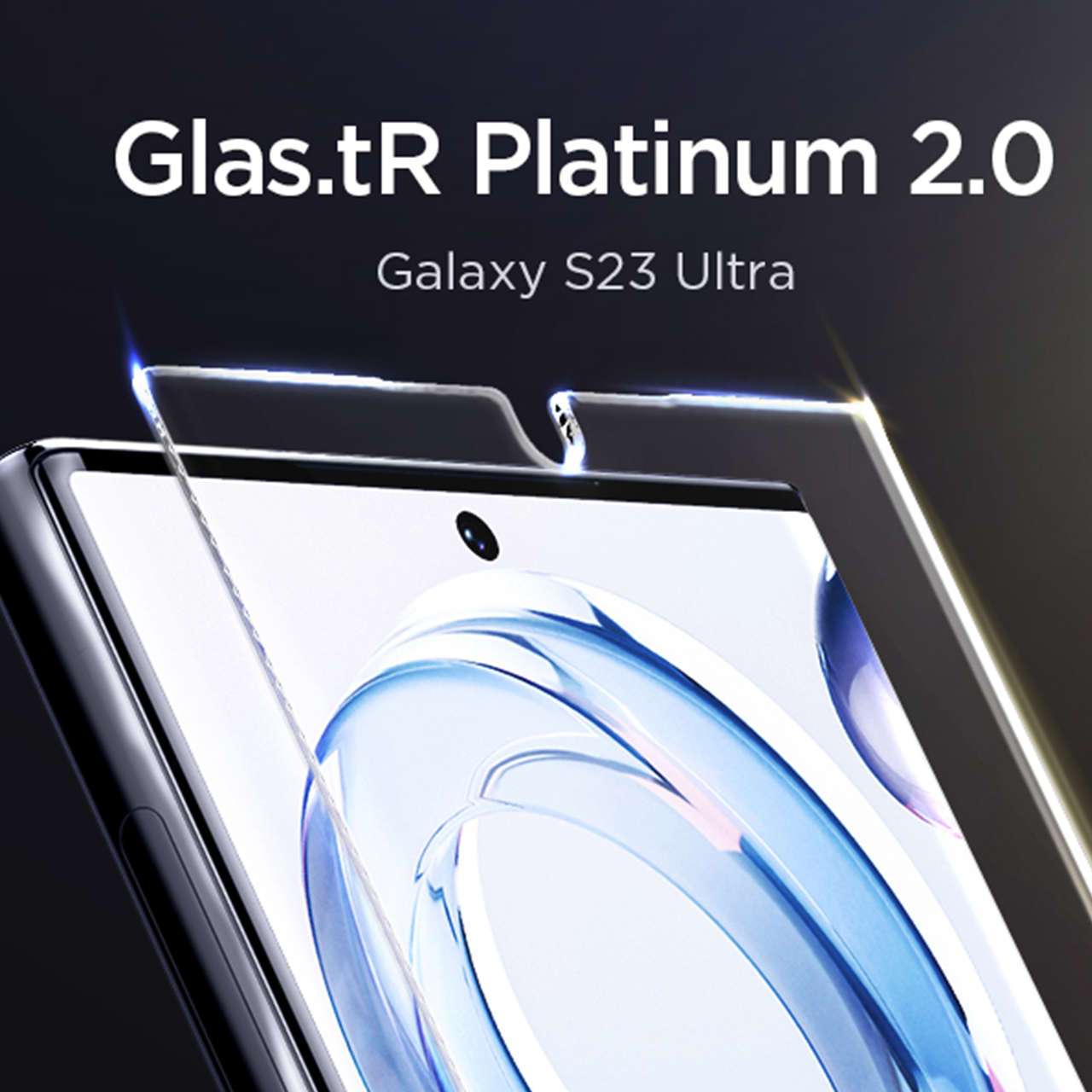 Tempered Glass UV Samsung Galaxy S23 Ultra Plus Spigen Platinum Tray