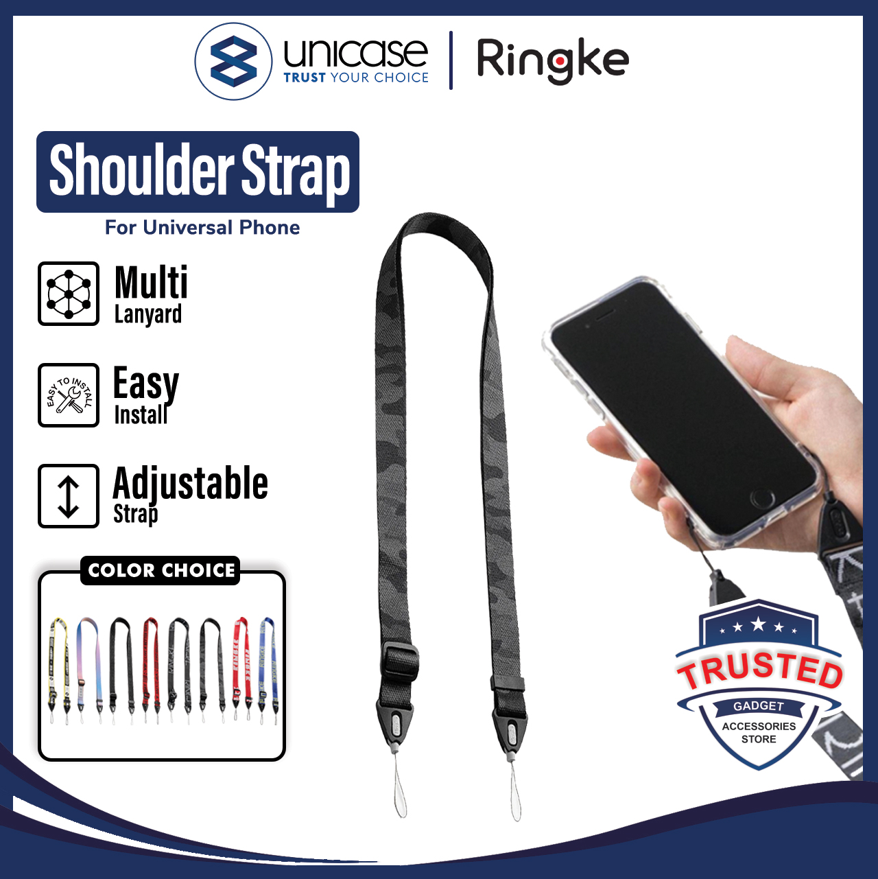 Strap Tali Gantungan HP Ringke Shoulder Strap Neck Lanyard