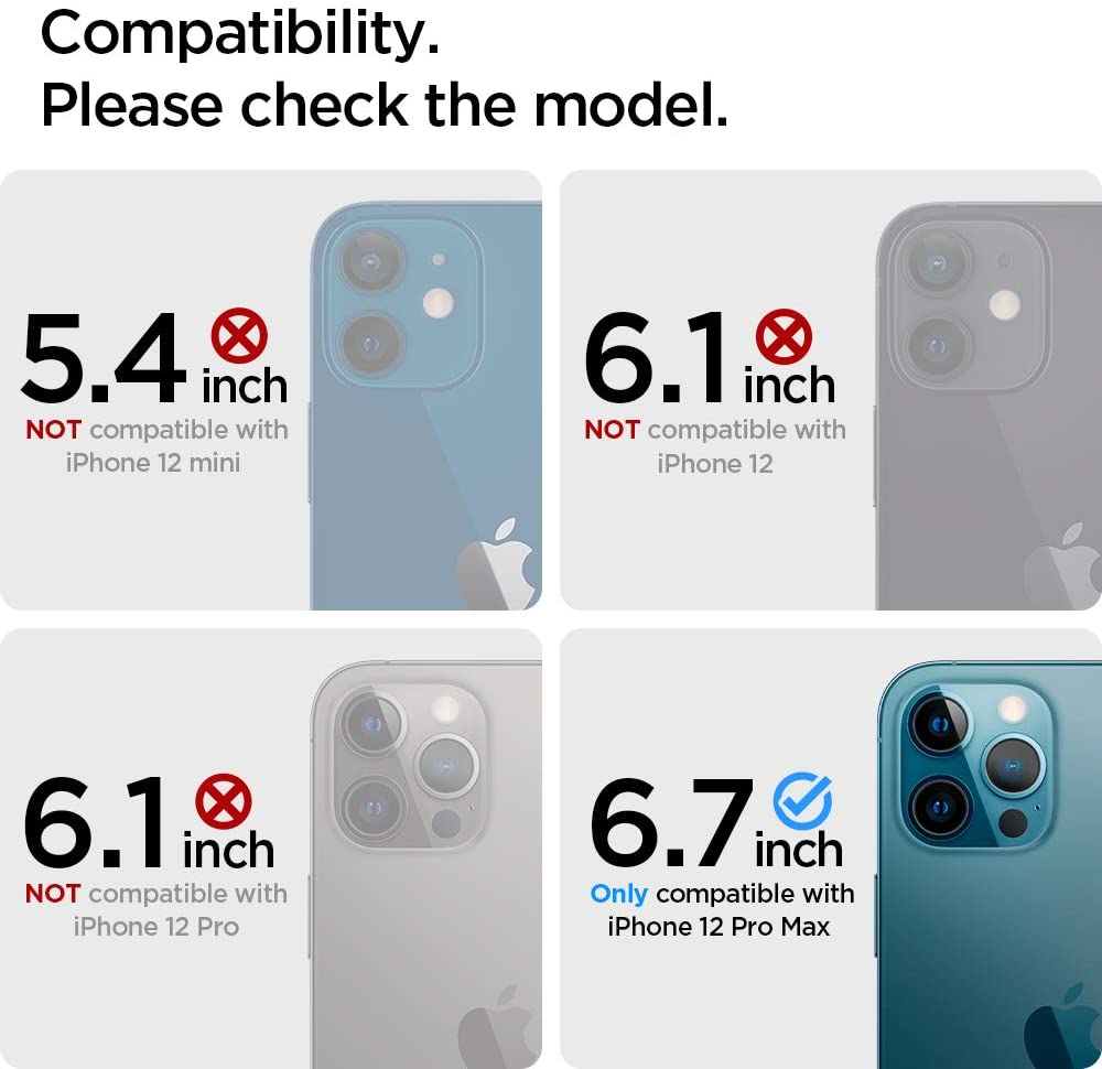 Camera Lens Protector iPhone 12 Pro Max 12 Mini Spigen GlastR Tempered