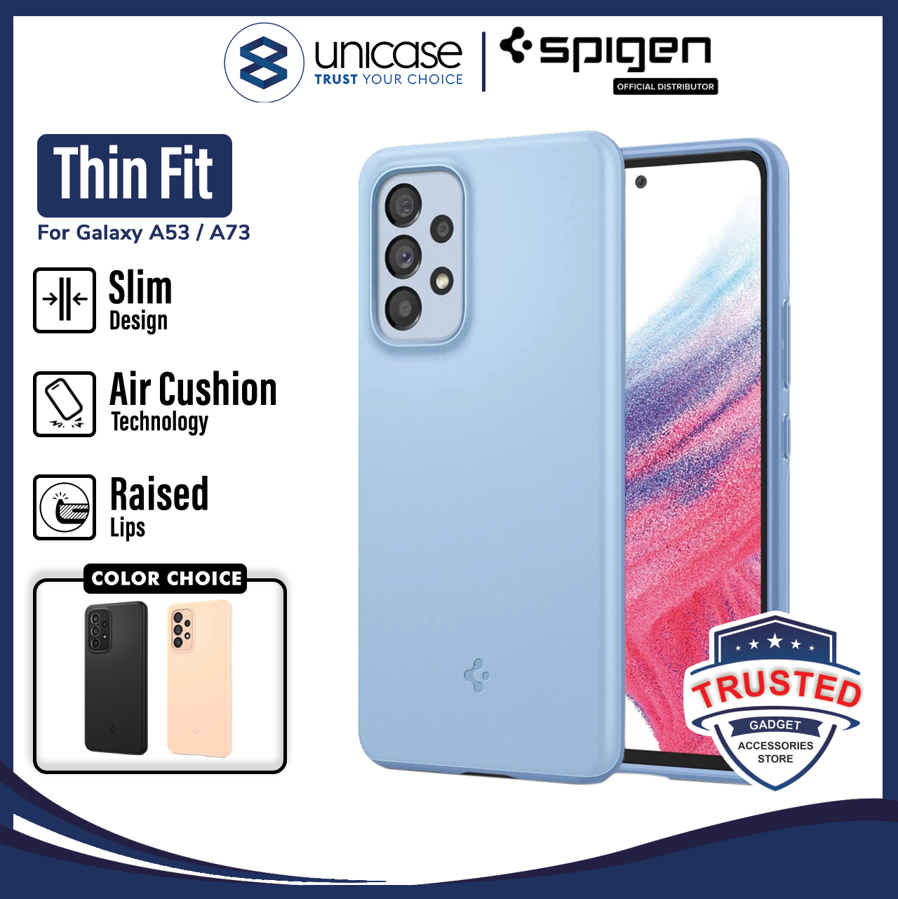 Case Samsung Galaxy A53 / A73 Spigen Thin Fit Slim Hybrid Casing