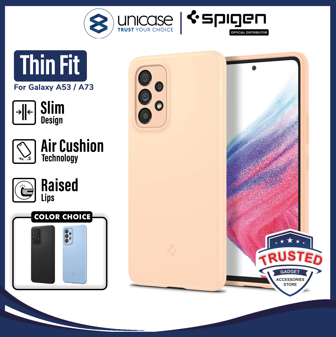 Case Samsung Galaxy A53 / A73 Spigen Thin Fit Slim Hybrid Casing