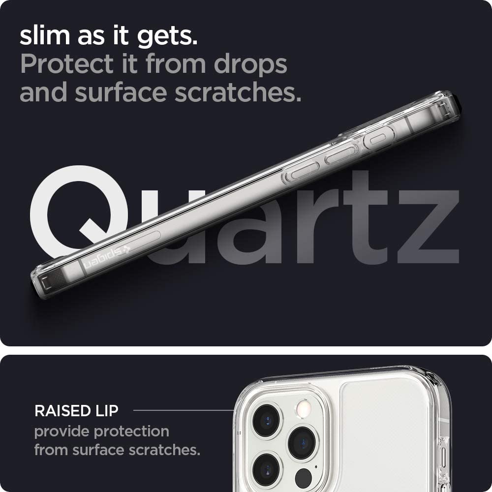 Case iPhone 12 Pro Max / Pro / Mini Spigen Quartz Hybrid Glass Casing