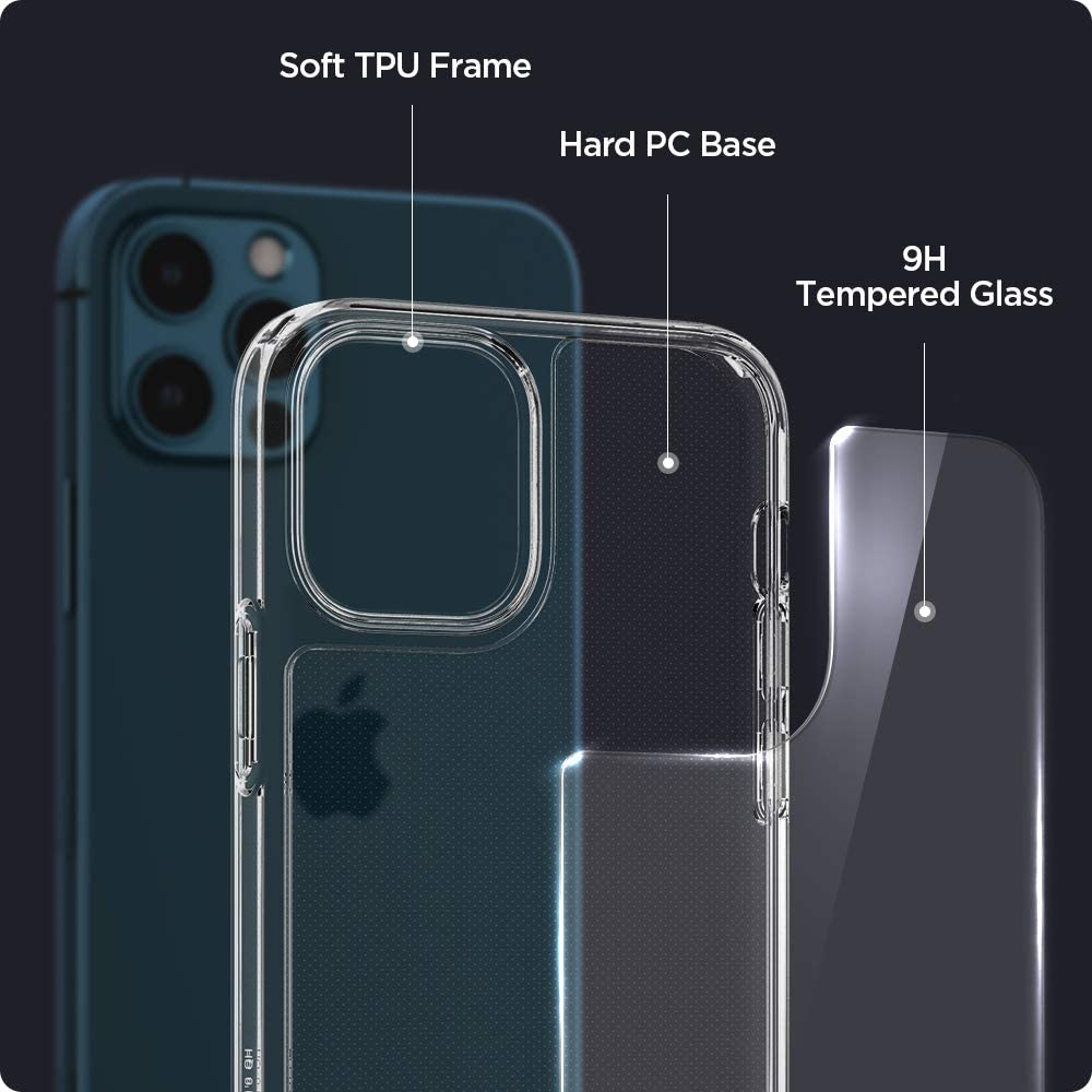 Case iPhone 12 Pro Max / Pro / Mini Spigen Quartz Hybrid Glass Casing