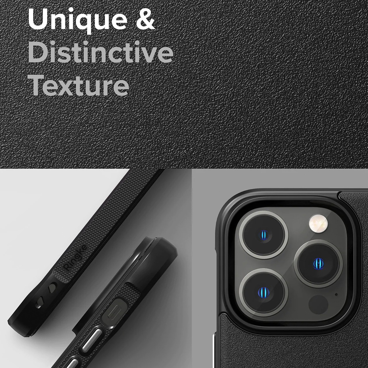 Case iPhone 14 Pro Max Plus Ringke Onyx Black Anti Crack Soft Casing