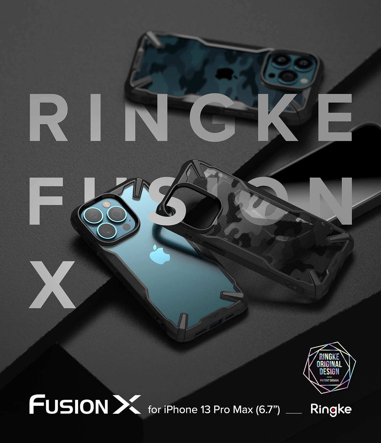 Case iPhone 13 Pro Max Mini Ringke Fusion X Hybrid Anti Crack Casing