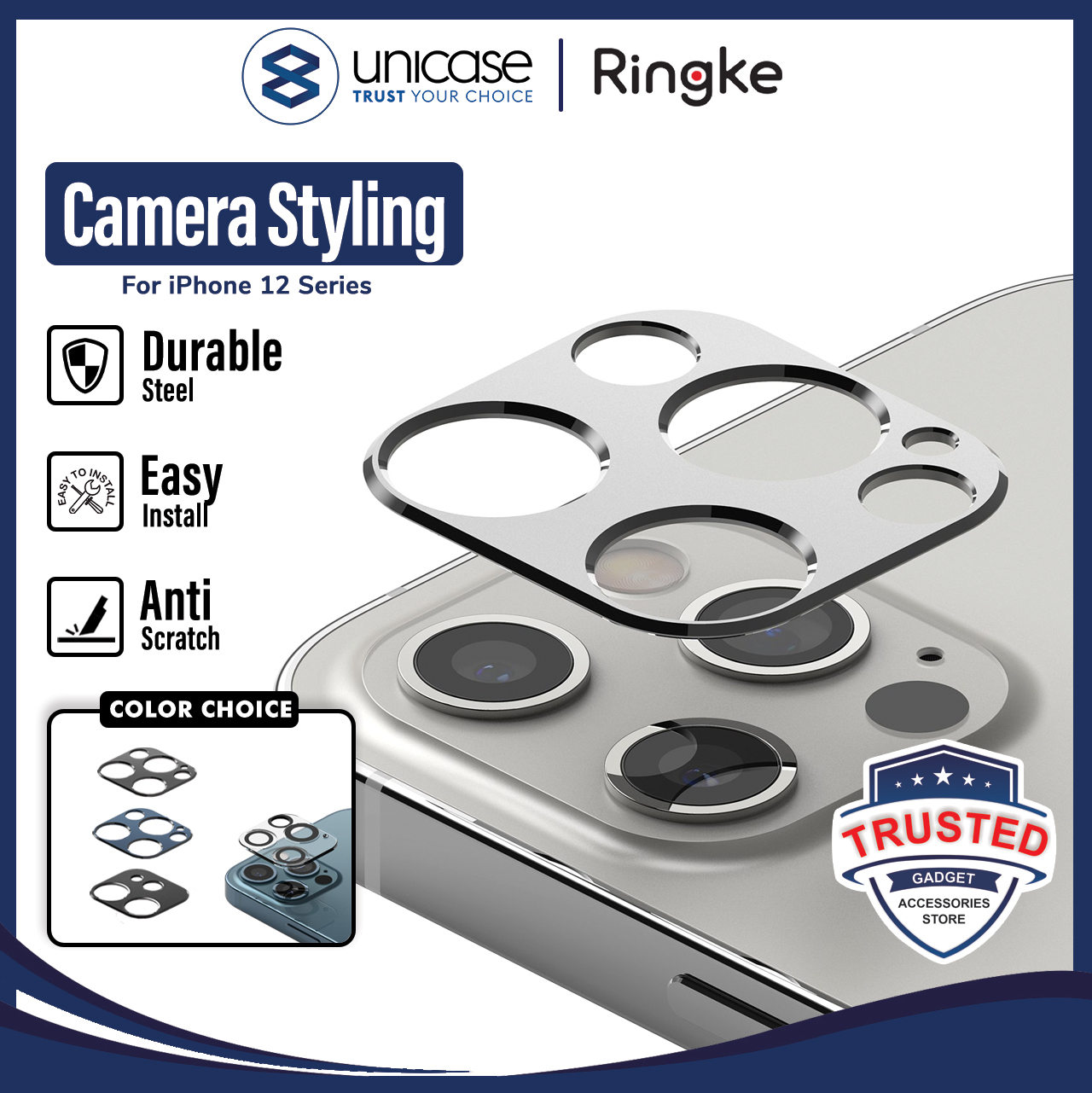 Camera Lens iPhone 12 Pro Max Mini Ringke Camera Styling Protector