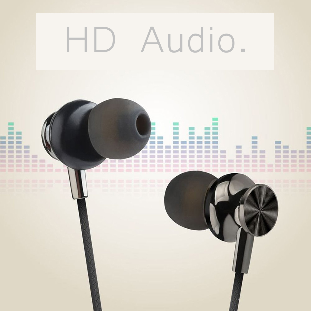 Earphone In Ear 3.5mm LOOPS W3 Wired Headset Kabel Mic Audio HD Cable
