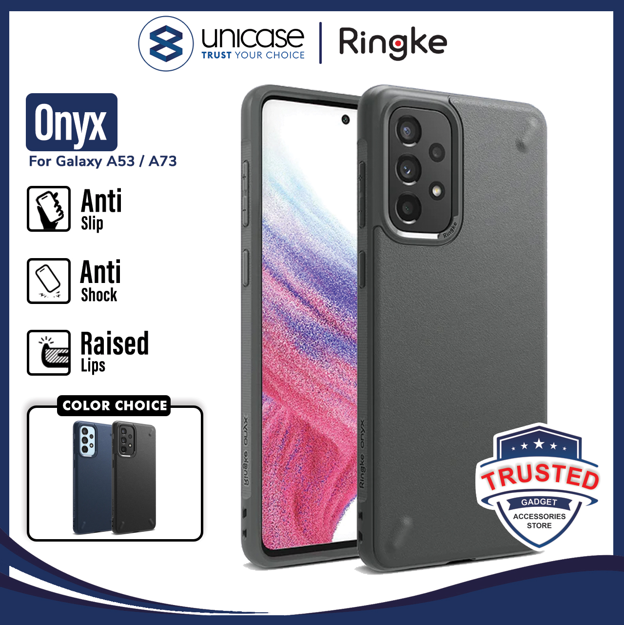 Case Samsung Galaxy A53 / A73 Ringke Onyx TPU Flexible Softcase Casing
