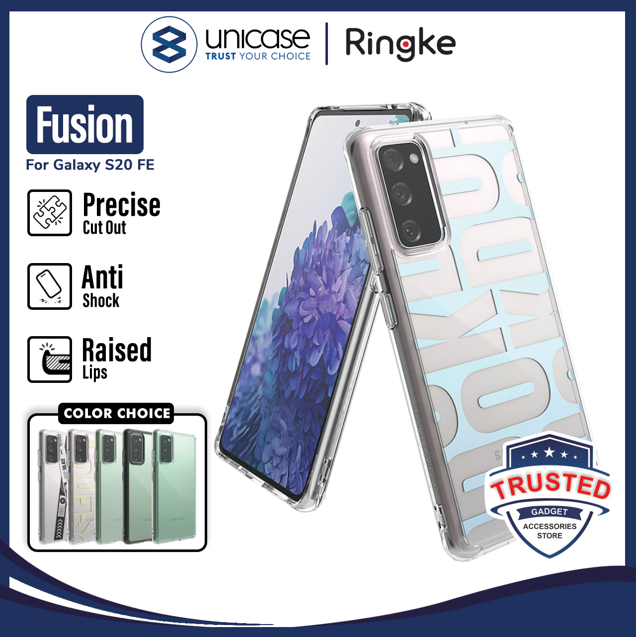 Case Samsung Galaxy S20 FE Ringke Fusion Anti Crack Clear Casing