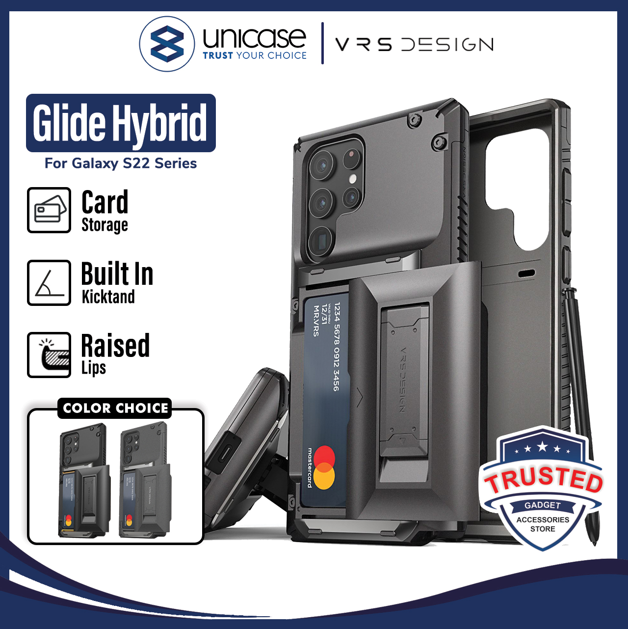 Case Samsung Galaxy S22 Ultra Plus 5G VRS Design Damda Glide Hybrid