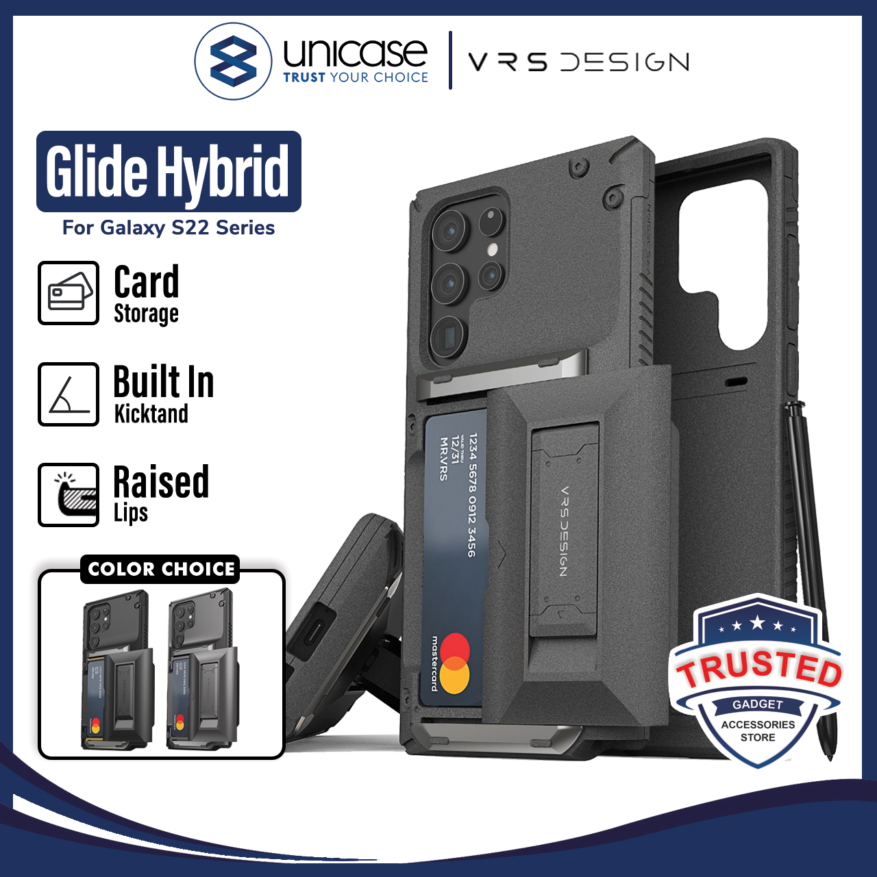 Case Samsung Galaxy S22 Ultra Plus 5G VRS Design Damda Glide Hybrid
