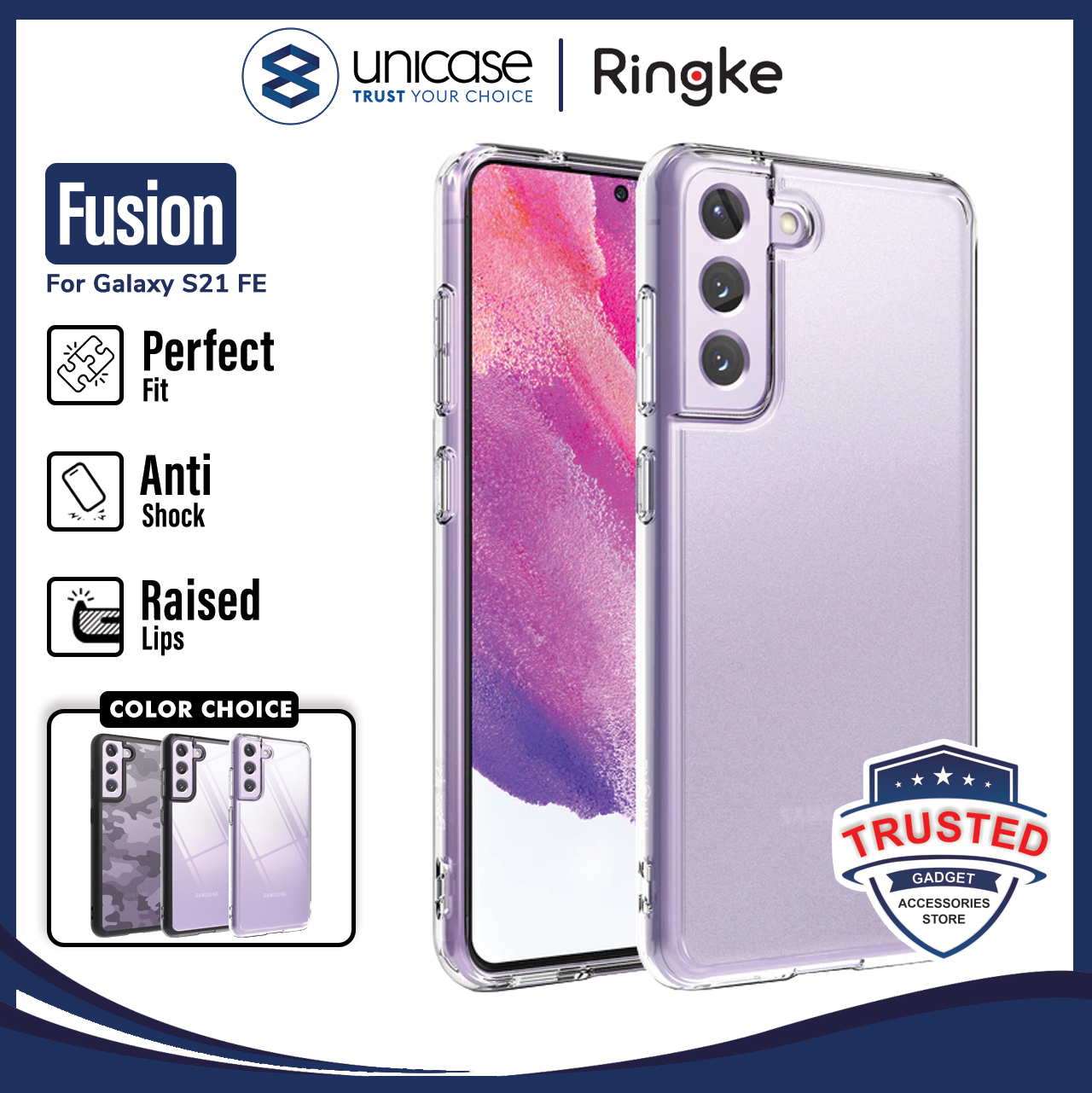 Case Samsung Galaxy S21 FE 5G Ringke FUSION Anti Crack Slim Casing
