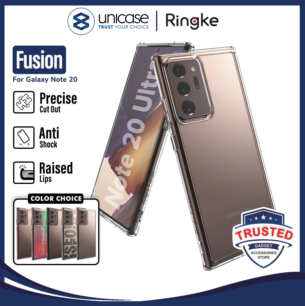 Case Samsung Galaxy Note 20 / Ultra Ringke FUSION Transparant Casing