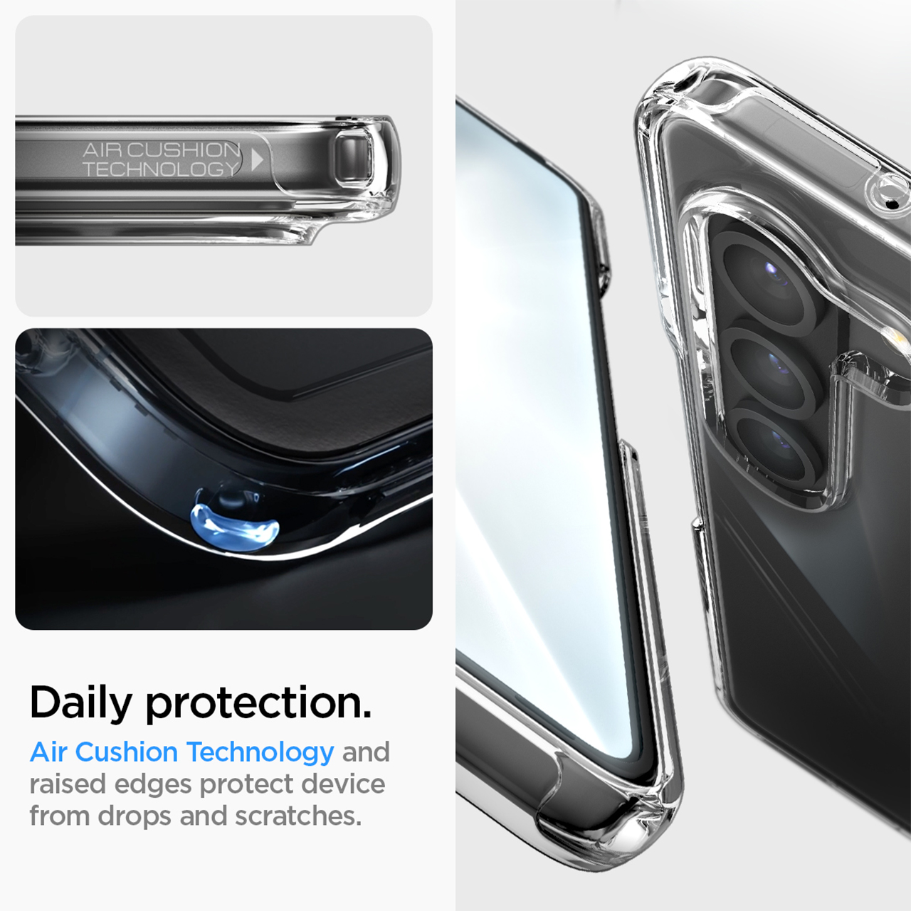 Spigen Galaxy Z Fold 5 Case Ultra Hybrid - Crystal Clear ACS06221-1